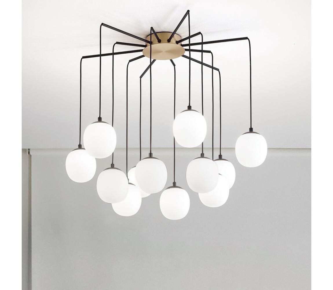 Ideal Lux - LED Lustr na lanku RHAPSODY 12xG9/3W/230V mosaz 236957