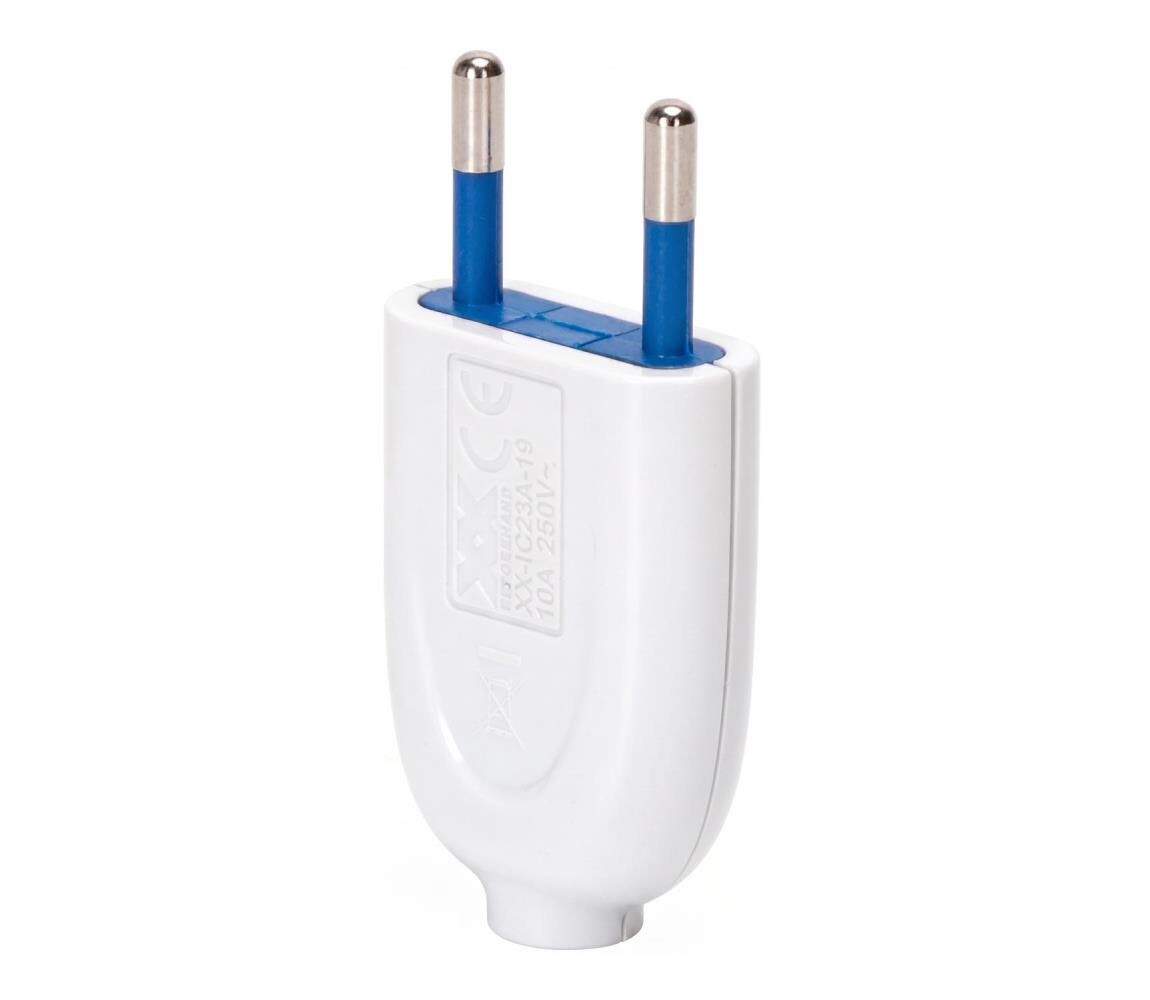 B.V.  - Vidlice plastová 2P 10A/250V bílá 8433325183141