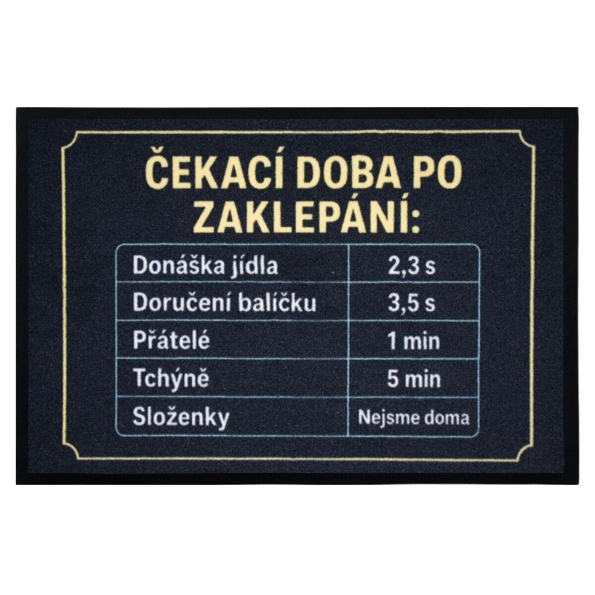 Rohožka Čekací doba 40x60 cm - na ven i na doma, 40x60, černá, Mercury Flooring