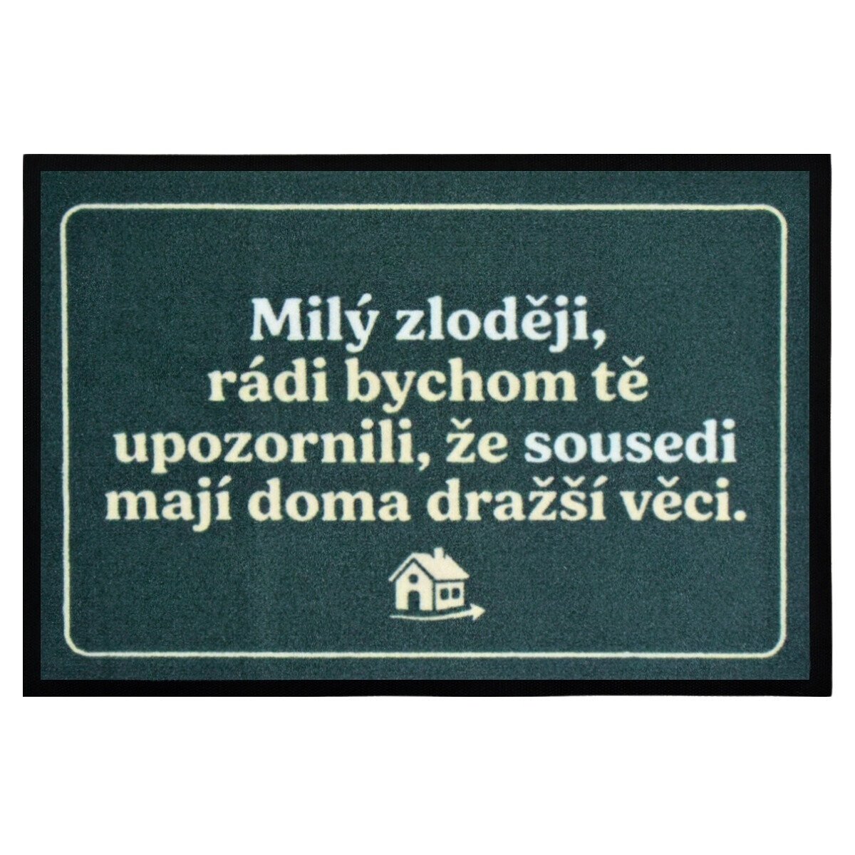 Rohožka Milý zloději 40x60 cm - na ven i na doma, 40x60, zelená, Mercury Flooring