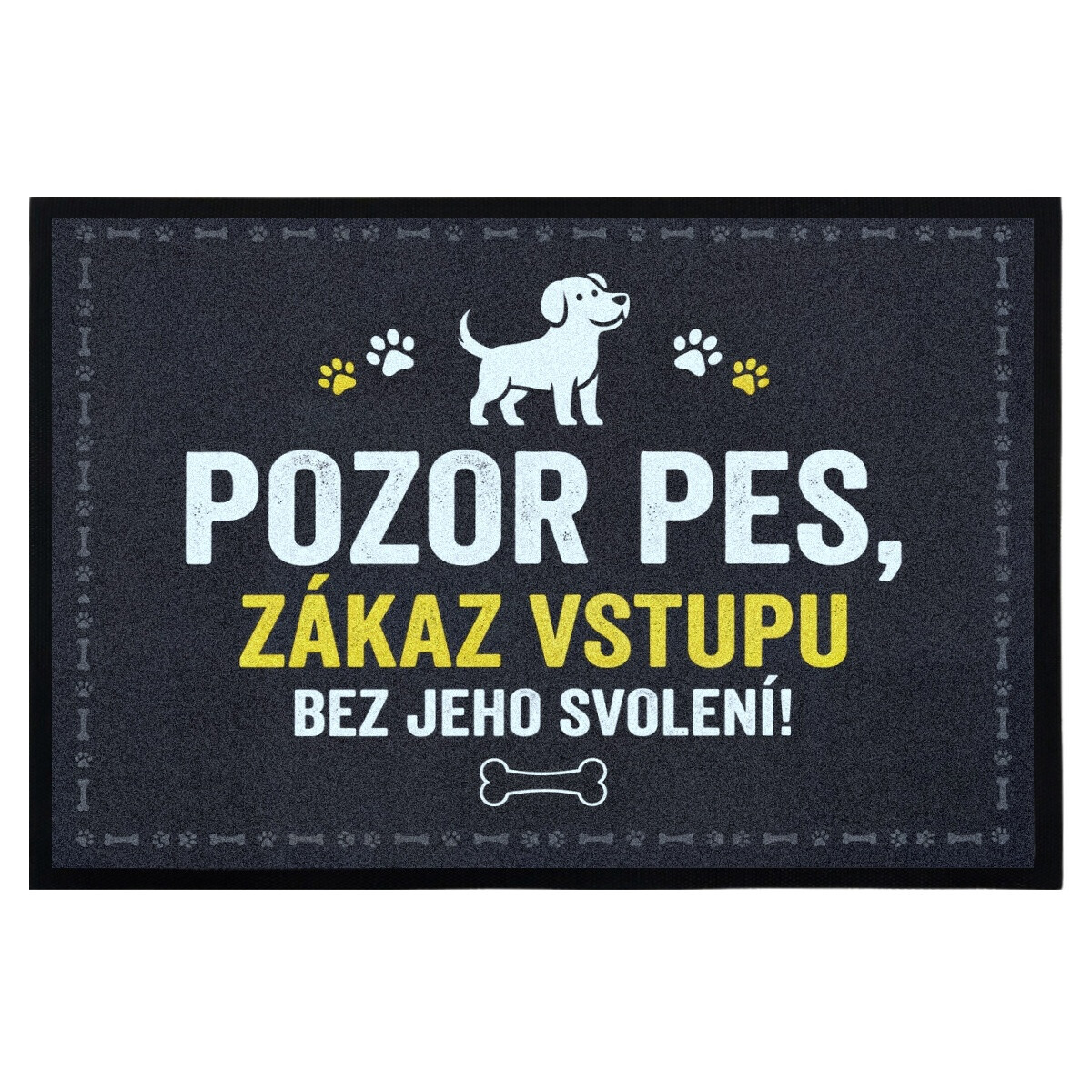 Rohožka se psím svolením 40x60 cm - na ven i na doma, 40x60, šedá, Mercury Flooring