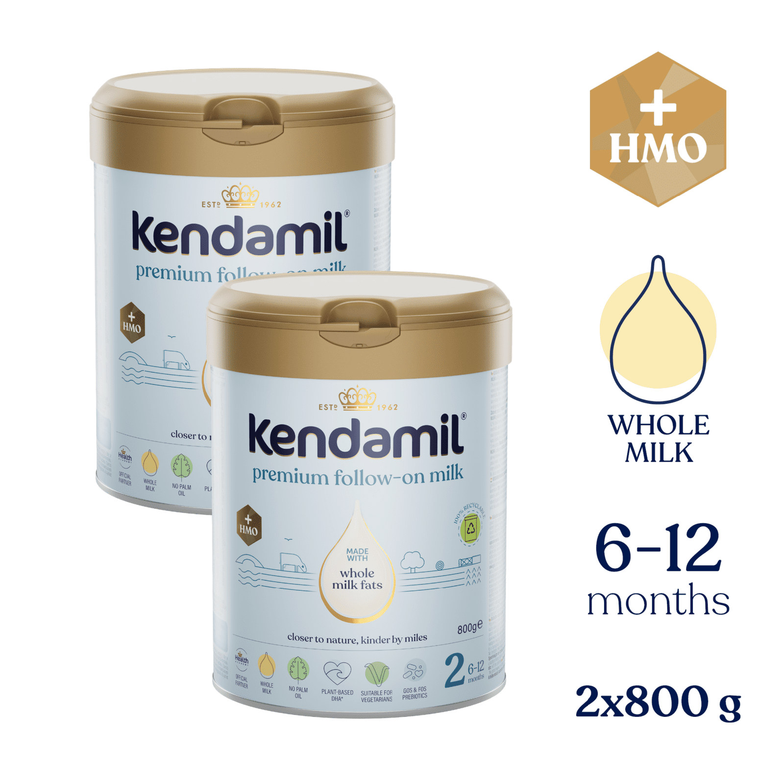 Kendamil 2x Premium 2 HMO+ (800 g)