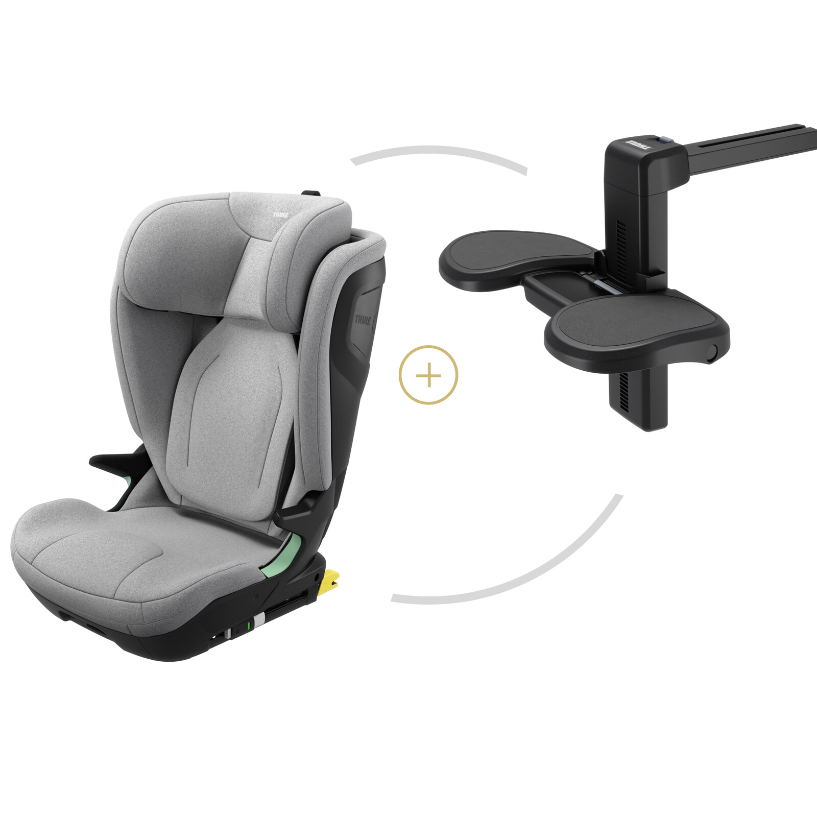 Thule Palm autosedačka i-Size s vysokým opěradlem + opěrka nohou - šedá