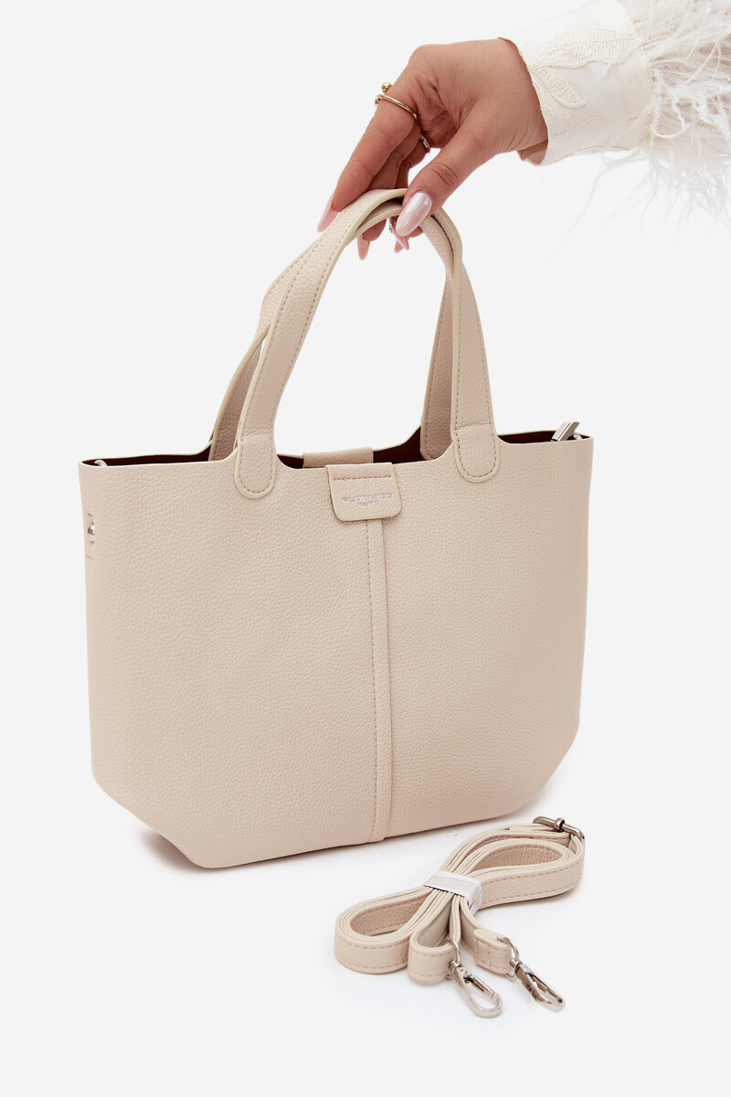 Flora&Co světle béžová kabelka z imitace kůže