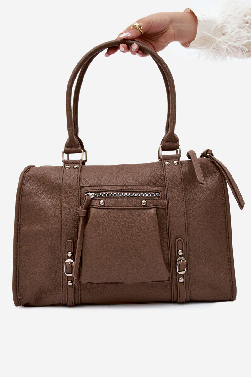 Velká taupe kabelka Flora&Co z imitace kůže
