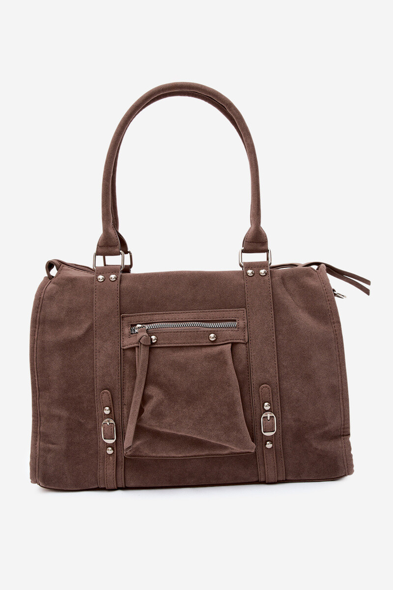 Flora&Co Velká taupe semišová taška Nolita