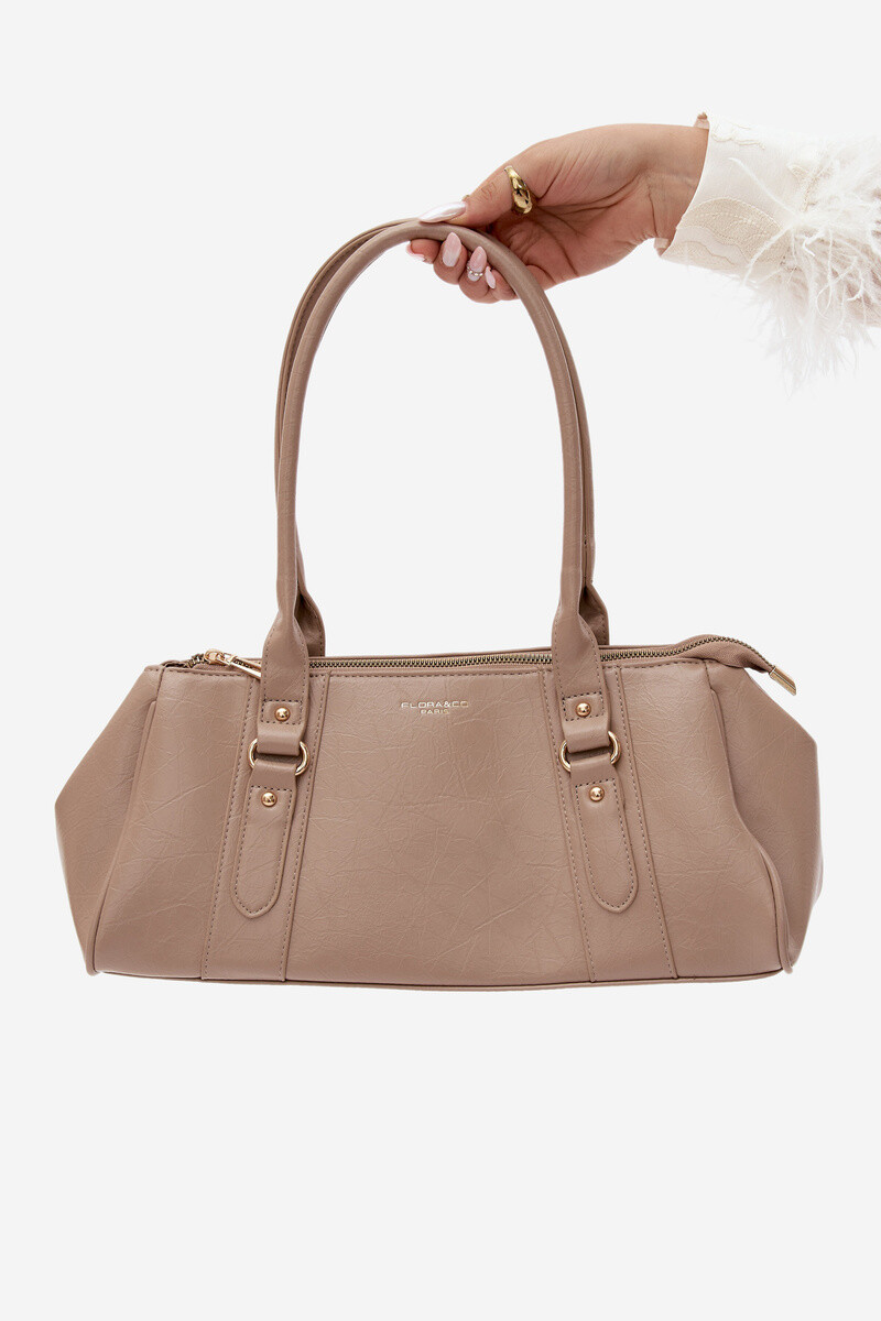 Běžová kabelka Flora&Co z imitace kůže