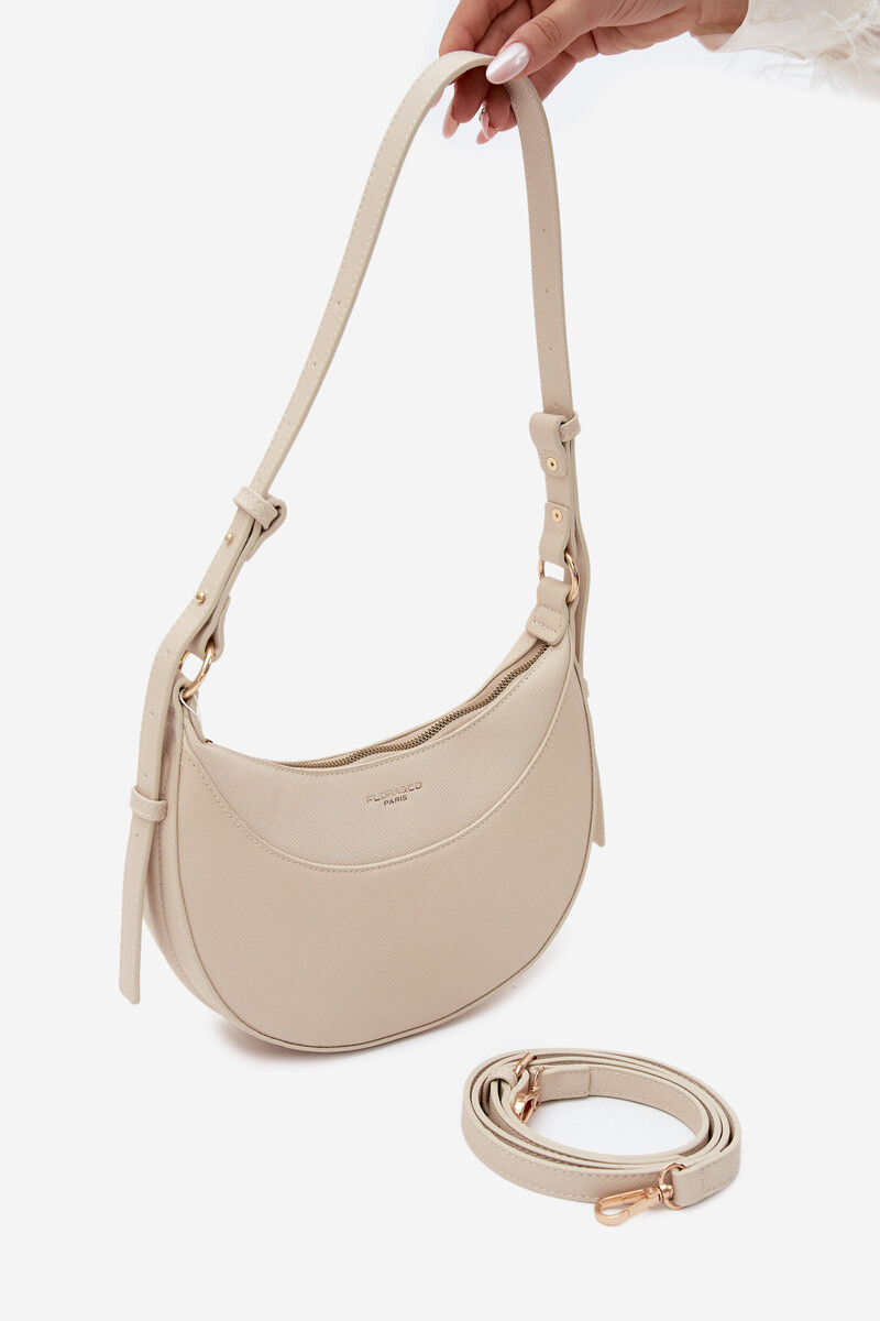 Flora&Co kabelka z umělé kůže světlá béžová