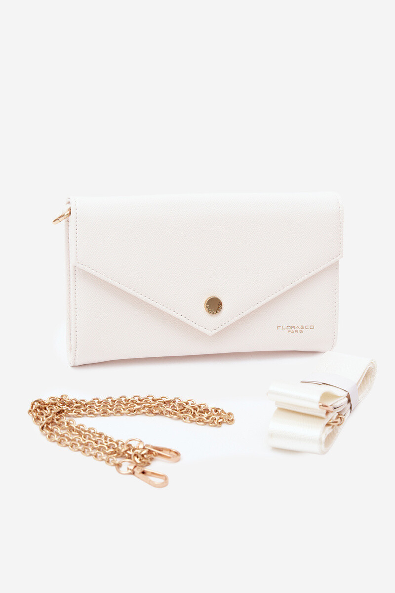 Flora&Co Clutch Bag Wallet 2-in-1 v bílé barvě