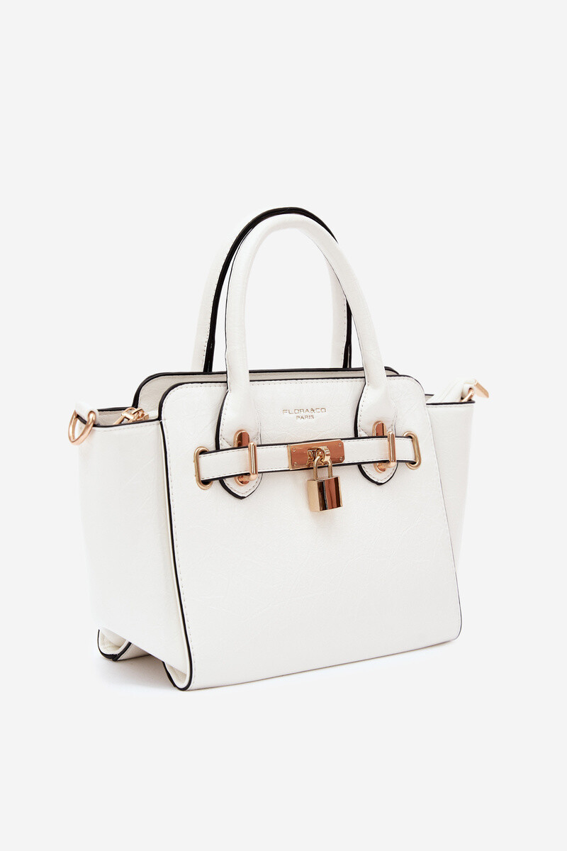 Flora&Co box kabelka z imitace kůže bílá