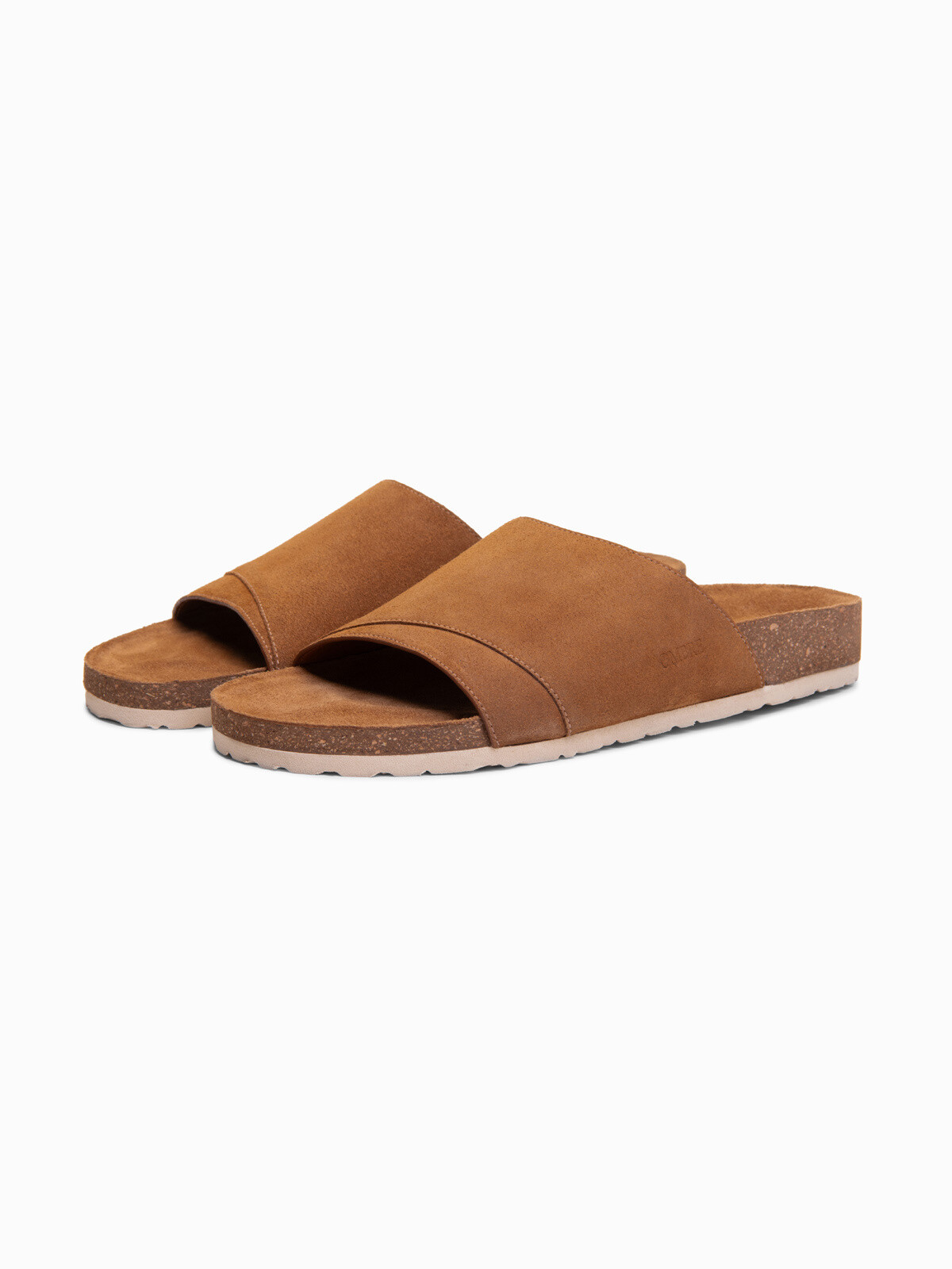 Pánské semišové pantofle Ombre - camel