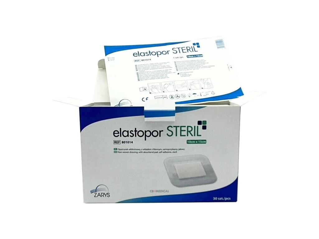 Zarys elastopor STERIL - netkané krytí s absorpční vložkou 30 ks v balení, sterilní Rozměr: 10x10 cm