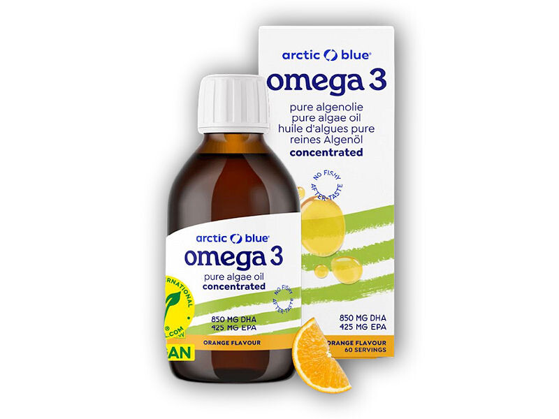 Arctic blue Vegan Omega 3 Algae 150ml Concentrated (850mg DHA, 425mg EPA, 75mg DPA)