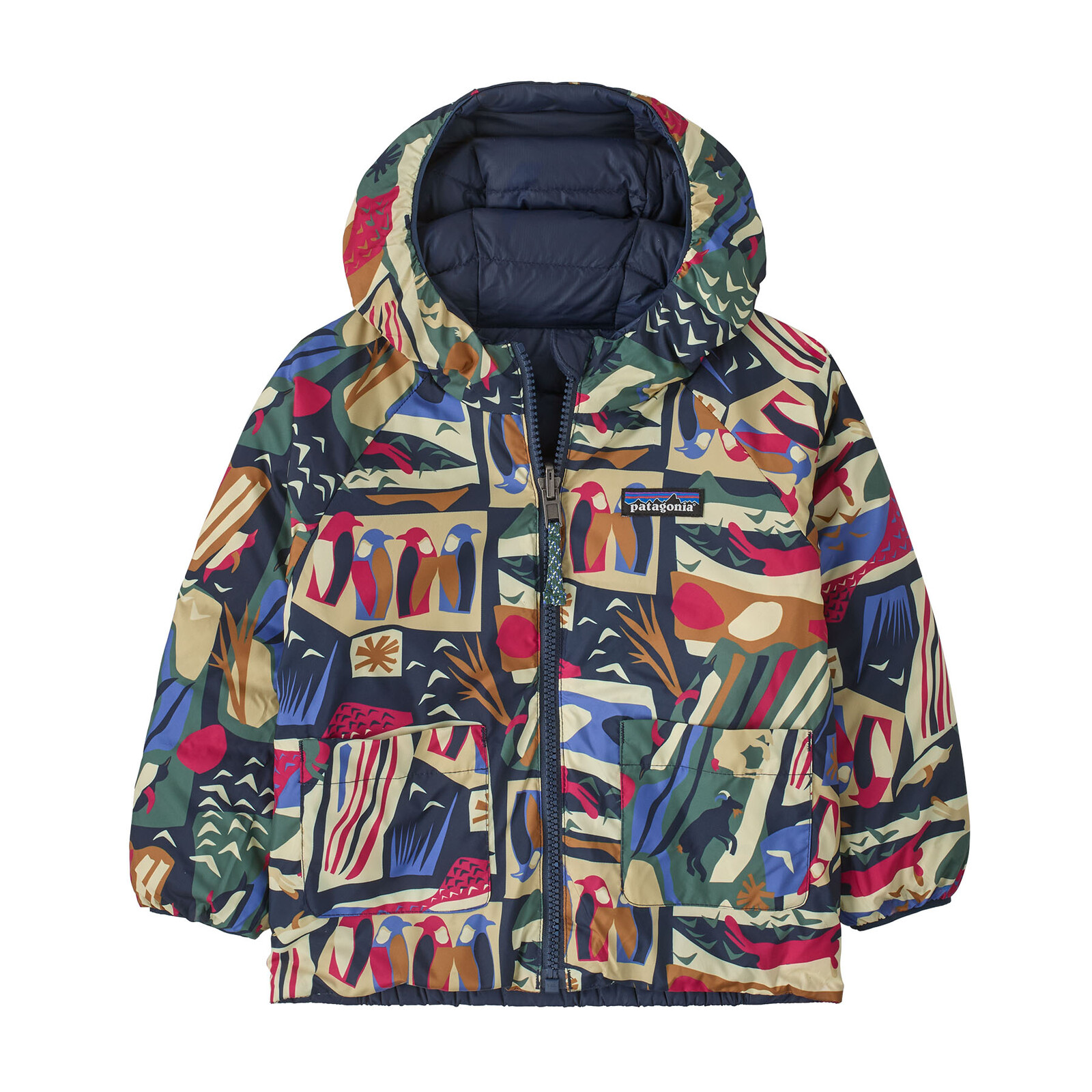 PATAGONIA Baby Reversible Down Sweater Hoody, LCNE (vzorek) velikost: 2 roky