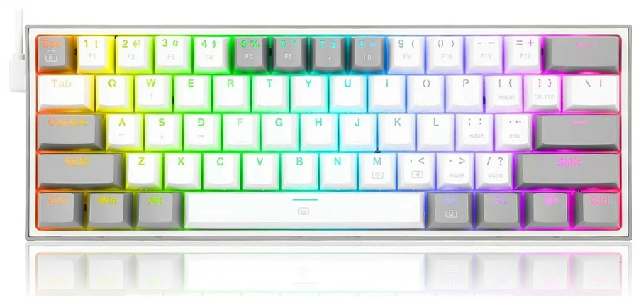 Redragon K617 Fizz Red šedá