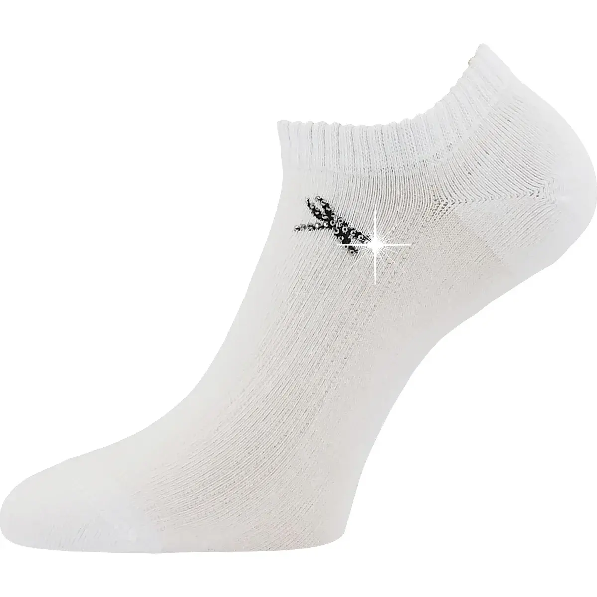 LONKA Ponožky dámské elegantní FLITANA 01 s kamínky BÍLÉ (3 páry) 35-38 126883