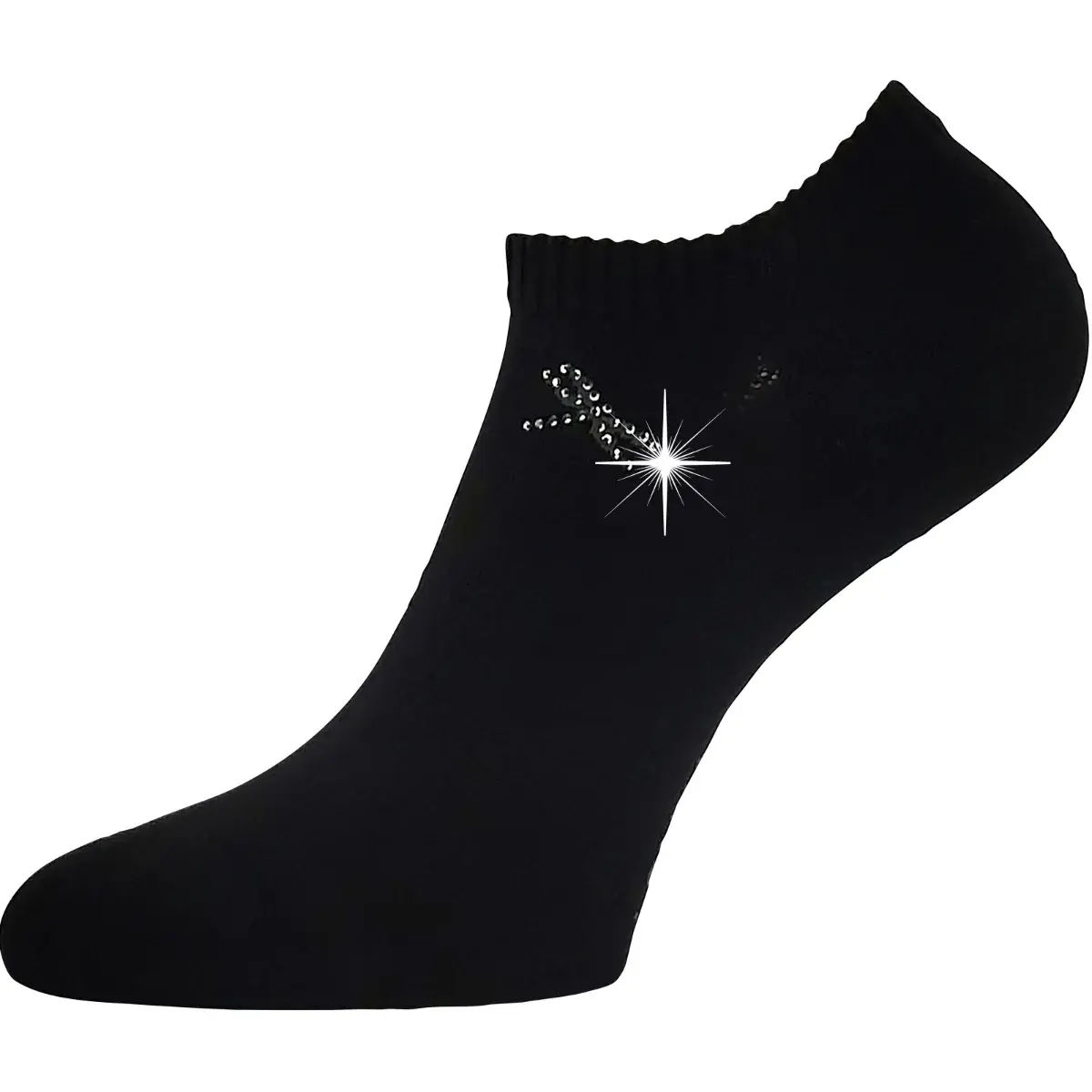 LONKA Ponožky dámské elegantní FLITANA 01 s kamínky ČERNÉ (3 páry) 35-38 126882