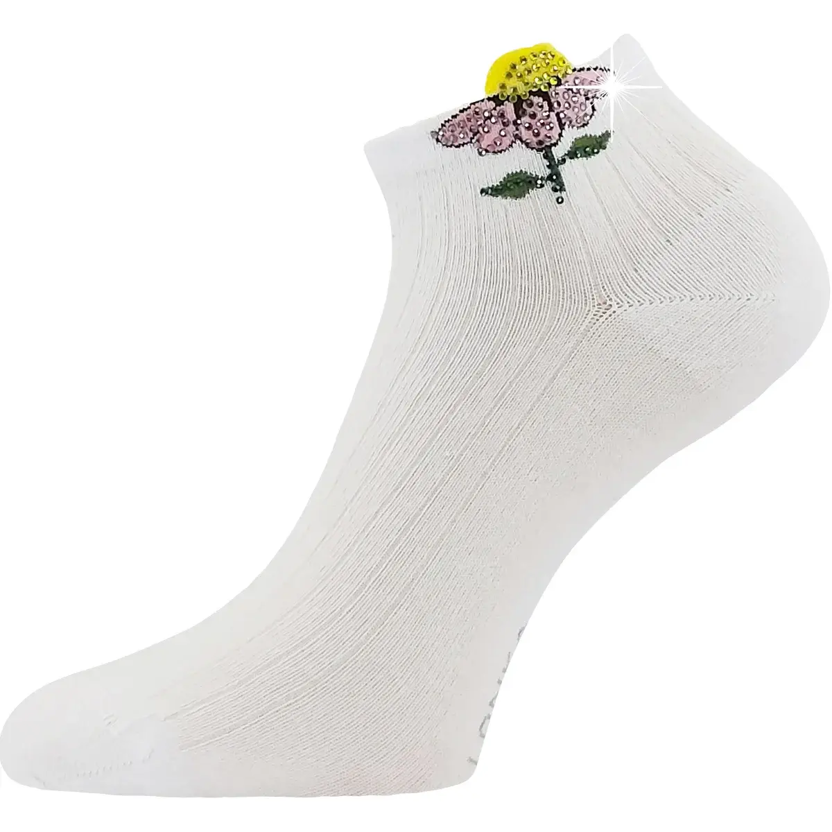 LONKA Ponožky dámské elegantní FLITANA 02 s kamínky BÍLÉ (3 páry) 35-38 126887