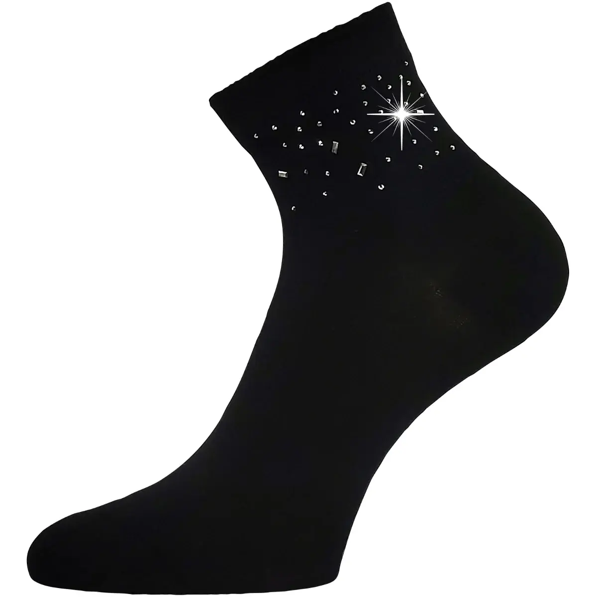 LONKA Ponožky dámské elegantní FLITANA 03 s kamínky ČERNÉ (3 páry) 35-38 126890