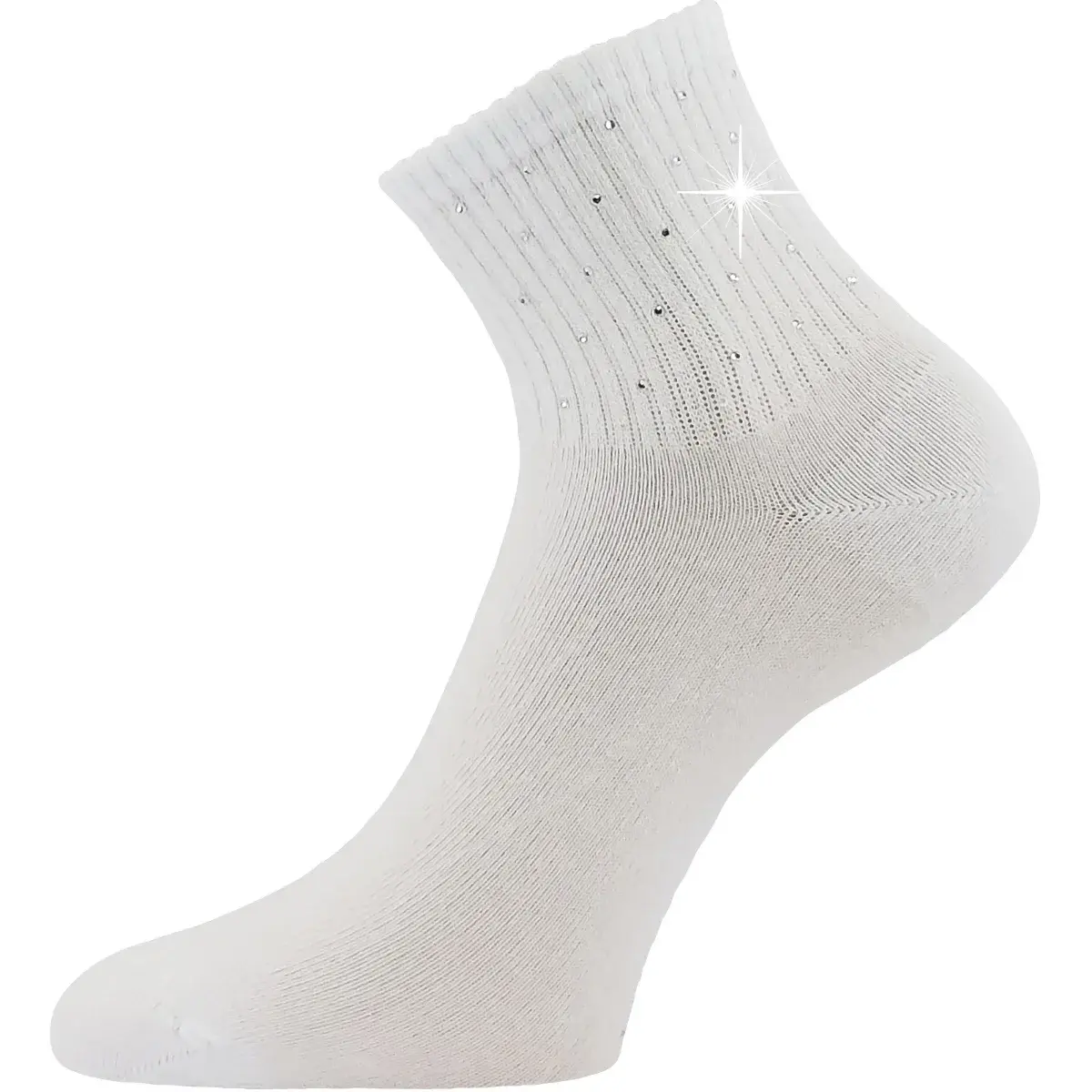 LONKA Ponožky dámské elegantní FLITANA 04 s kamínky BÍLÉ (3 páry) 35-38 126895