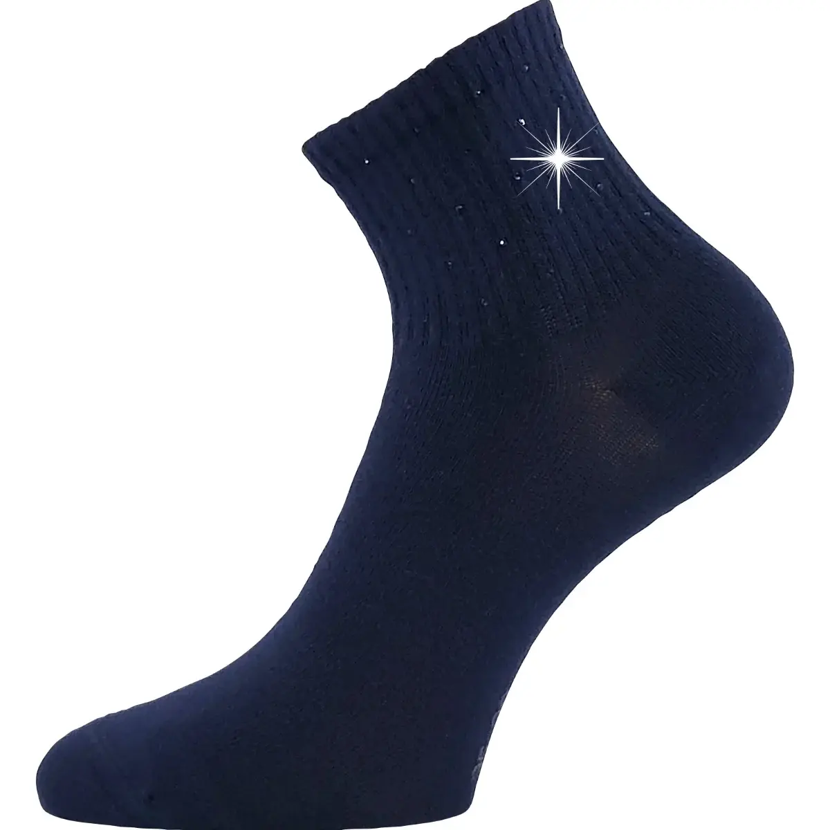 LONKA Ponožky dámské elegantní FLITANA 04 s kamínky TMAVĚ MODRÉ (3 páry) 35-38 126896