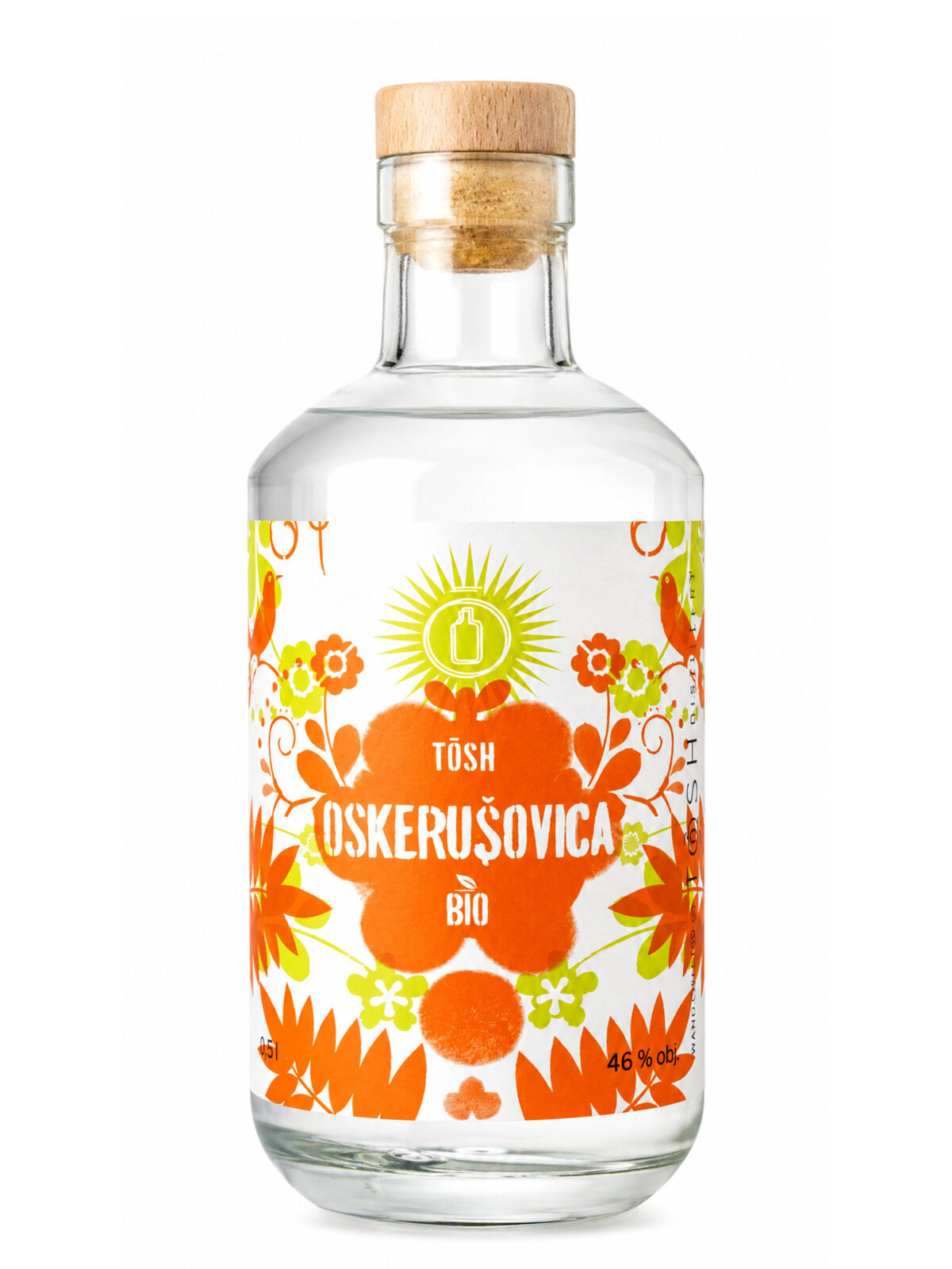 TŌSH Distillery Olomouc TŌSH Oskerušōvica 46% 0,5l