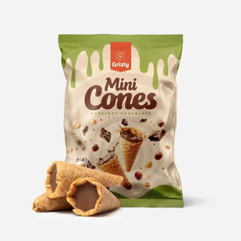 GRIZLY Mini kornoutky lískooříškové 150 g