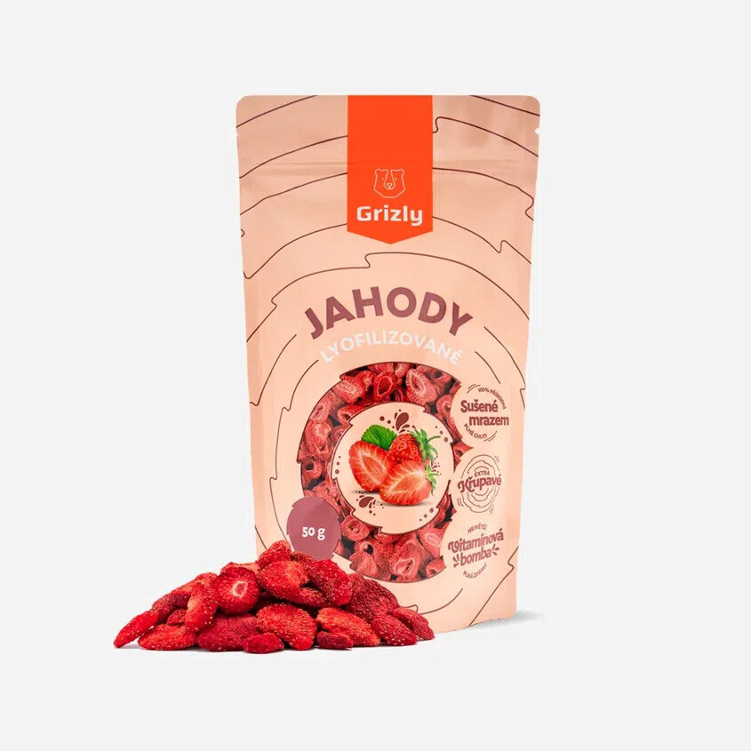GRIZLY Jahody lyofilizované 50 g