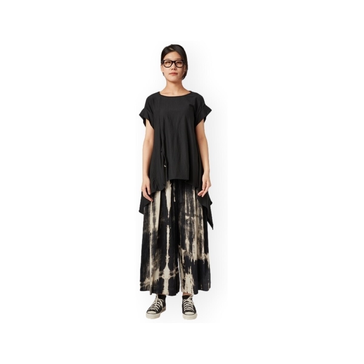 Wendy Trendy  Trousers 230195 - Black/Beige  Béžová