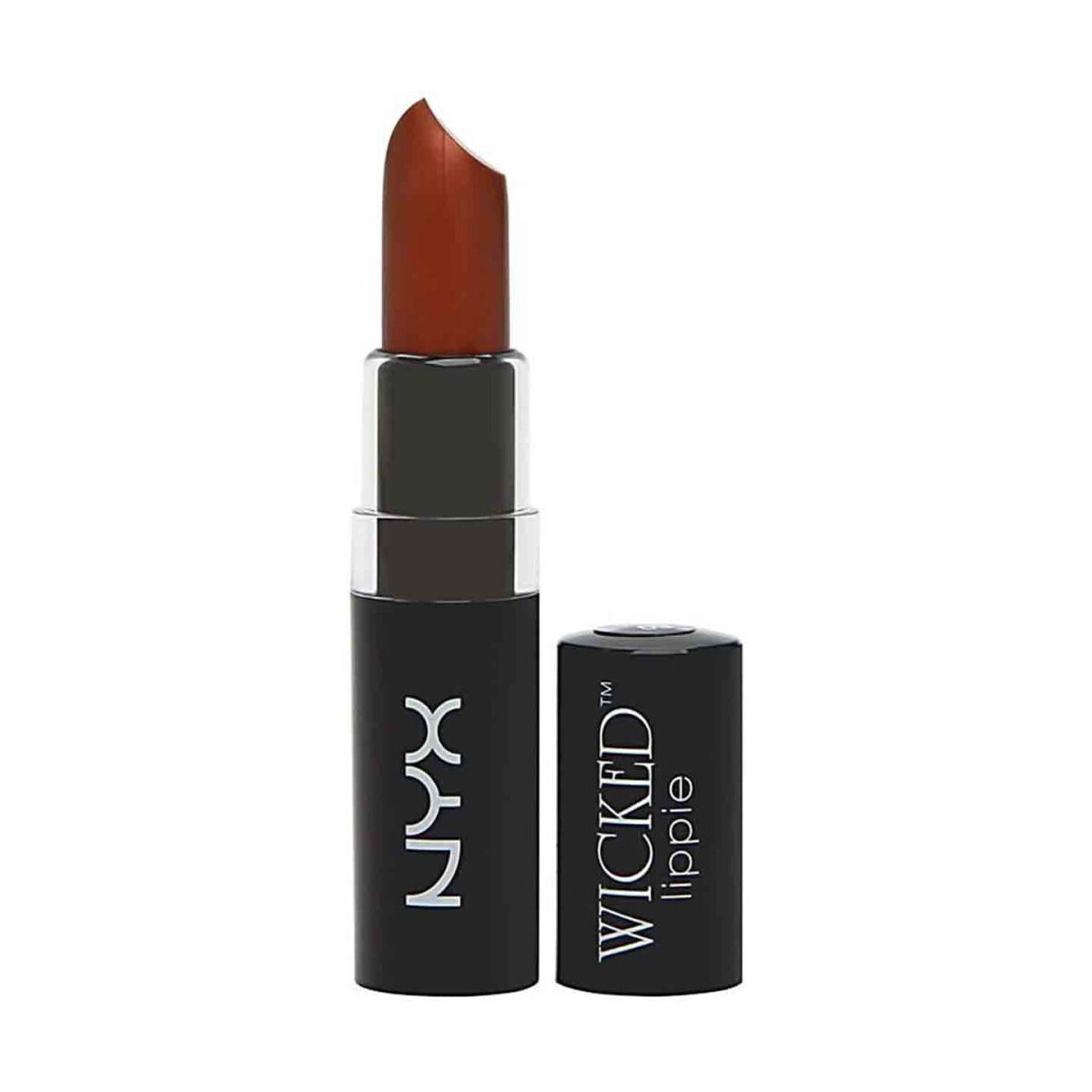 Nyx Professional Make Up  Metallic Lipstick Wicked Lippies - 04 Wrath  Hnědá