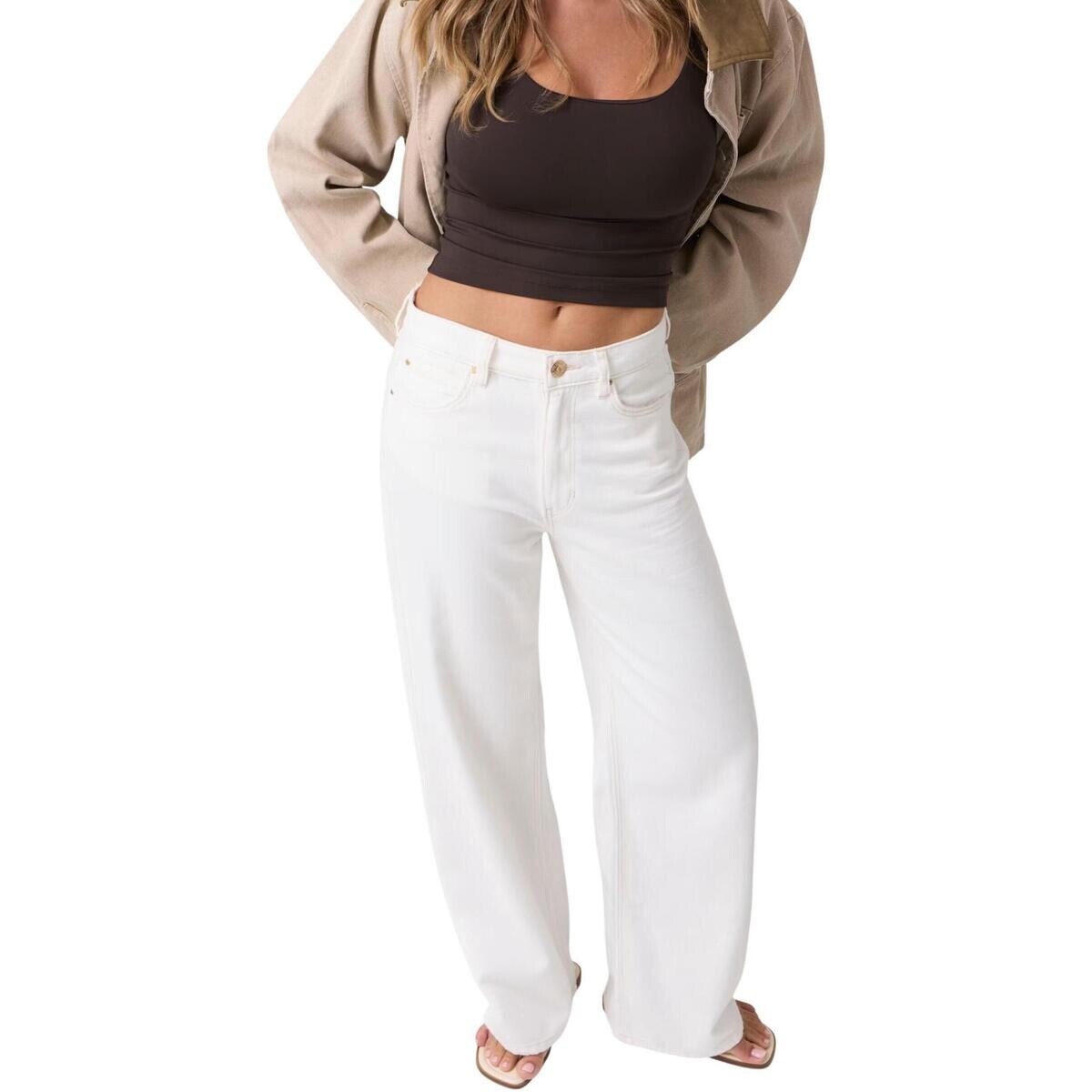 Guess  WIDE LEG ANKLE W6GAJC D1125  Bílá