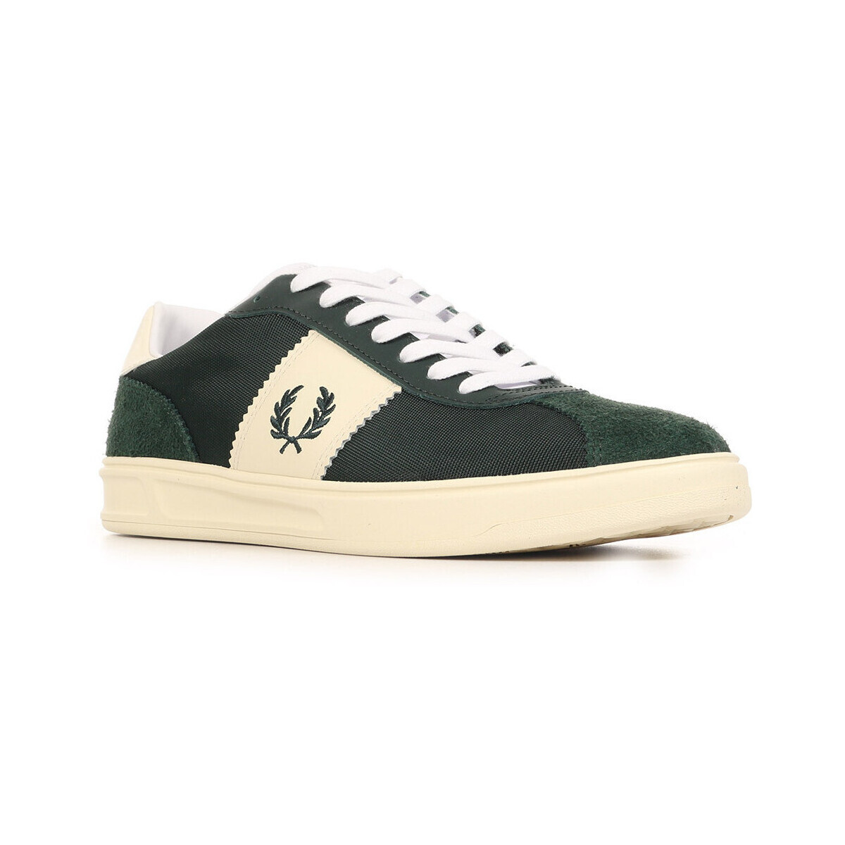 Fred Perry  B4 Textured Poly Suede  Zelená