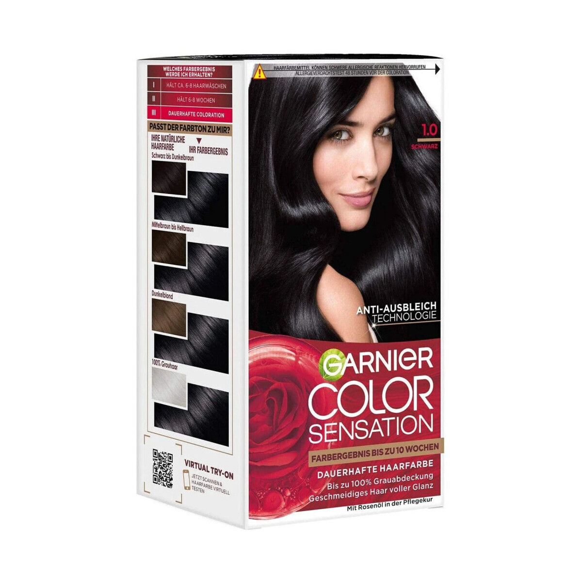 Garnier  Color Sensation Permanent Hair Color - 1.0 Schwarz/Noir  Černá