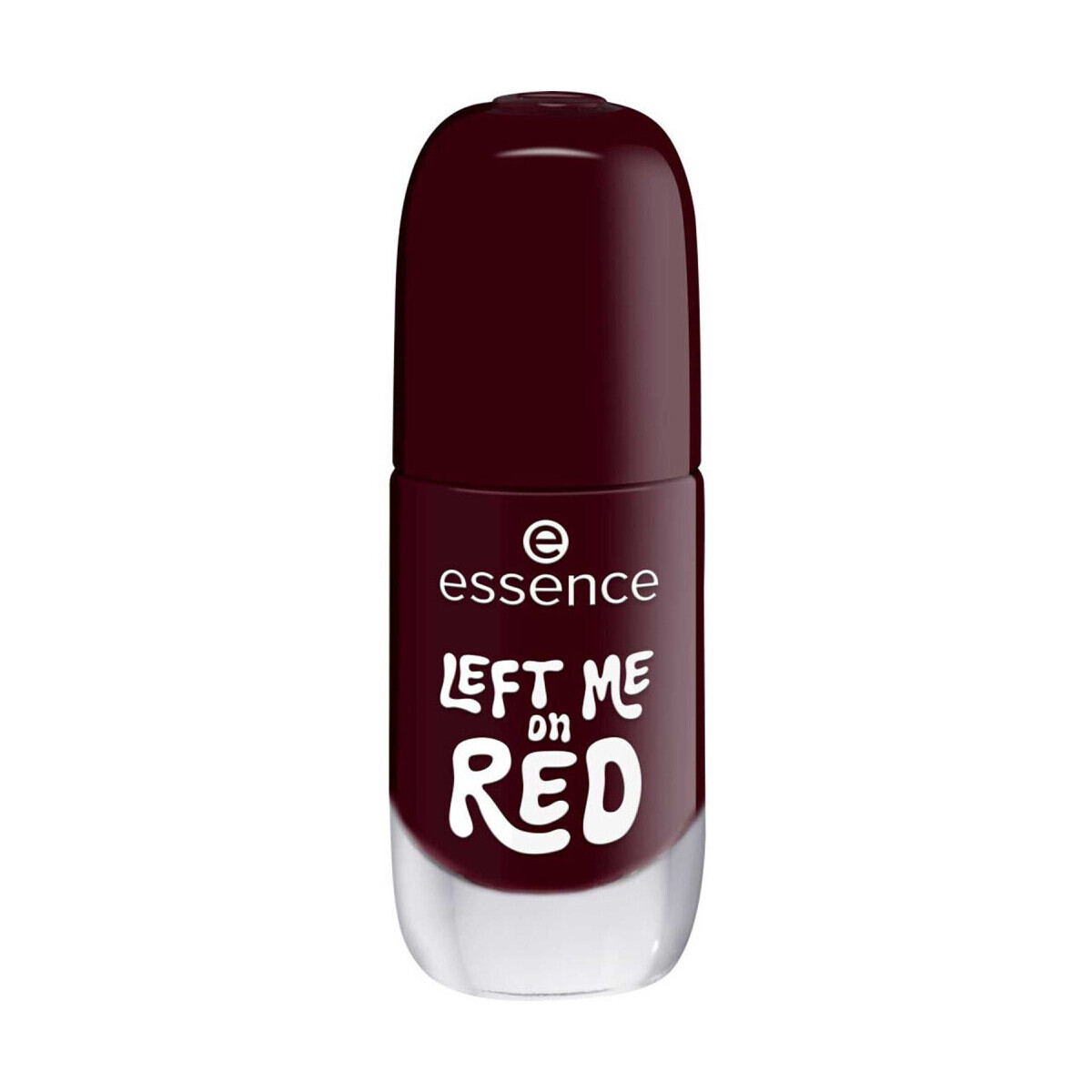 Essence  Gel Nail Polish - 12 LEFT ME on RED  Černá