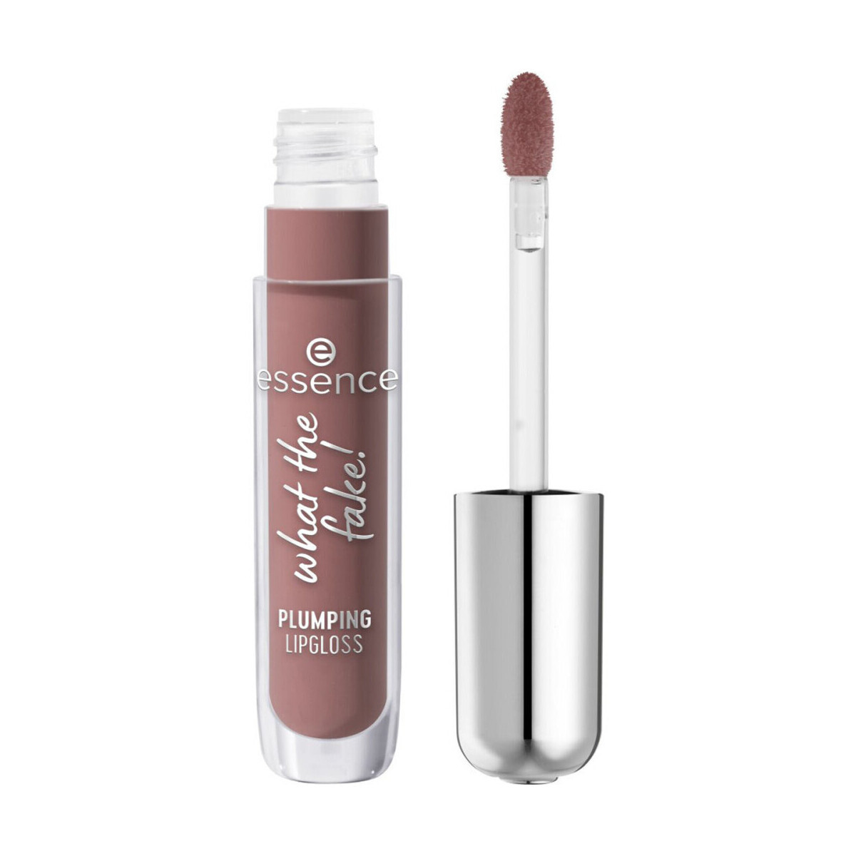 Essence  What the Fake! Plumping Lip Gloss - 103 Bare But Better  Hnědá