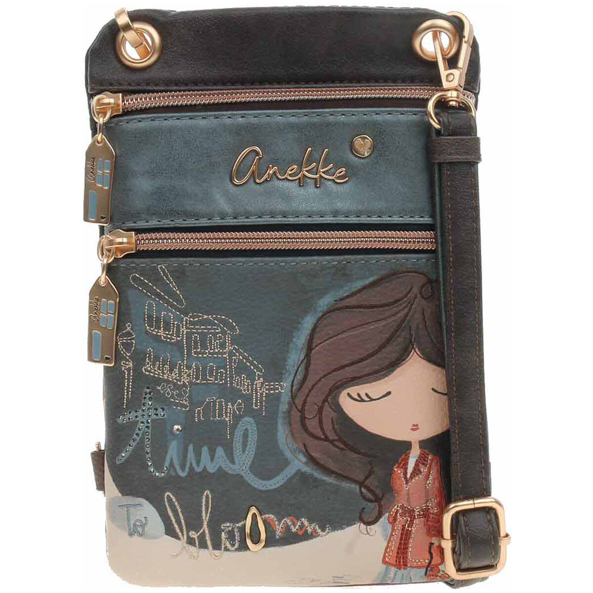 Anekke  dámská crossbody kabelka 43703-905  Modrá