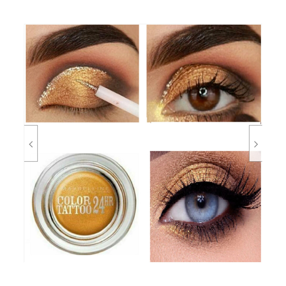 Maybelline New York  Eyeshadow Color Tattoo 24 H - 24K Gold  Zlatá