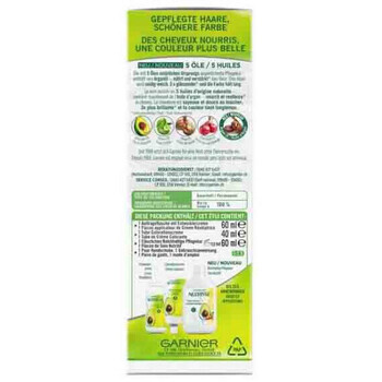 Garnier  Nutrisse Ultra Cream Permanent Hair Color - 3.12 Chatai  Černá