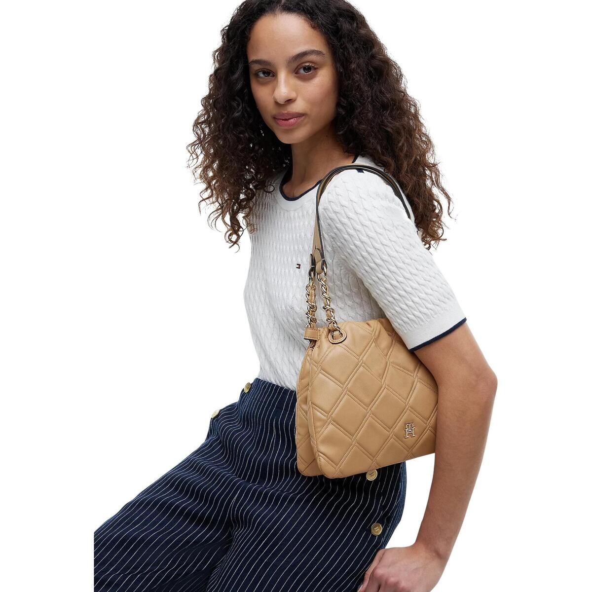 Tommy Hilfiger  TH FEMININE MINI TOTE AW0AW18716  Hnědá