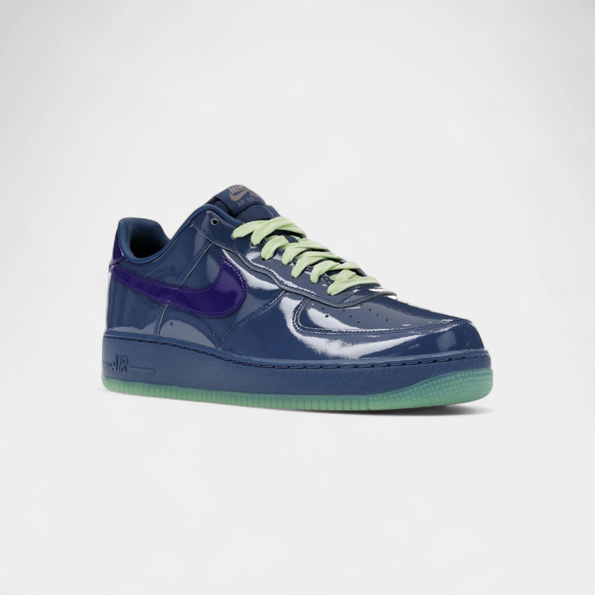 Nike  Air Force 1 Low Patent Leather Mystic Navy Grape Ice  Modrá