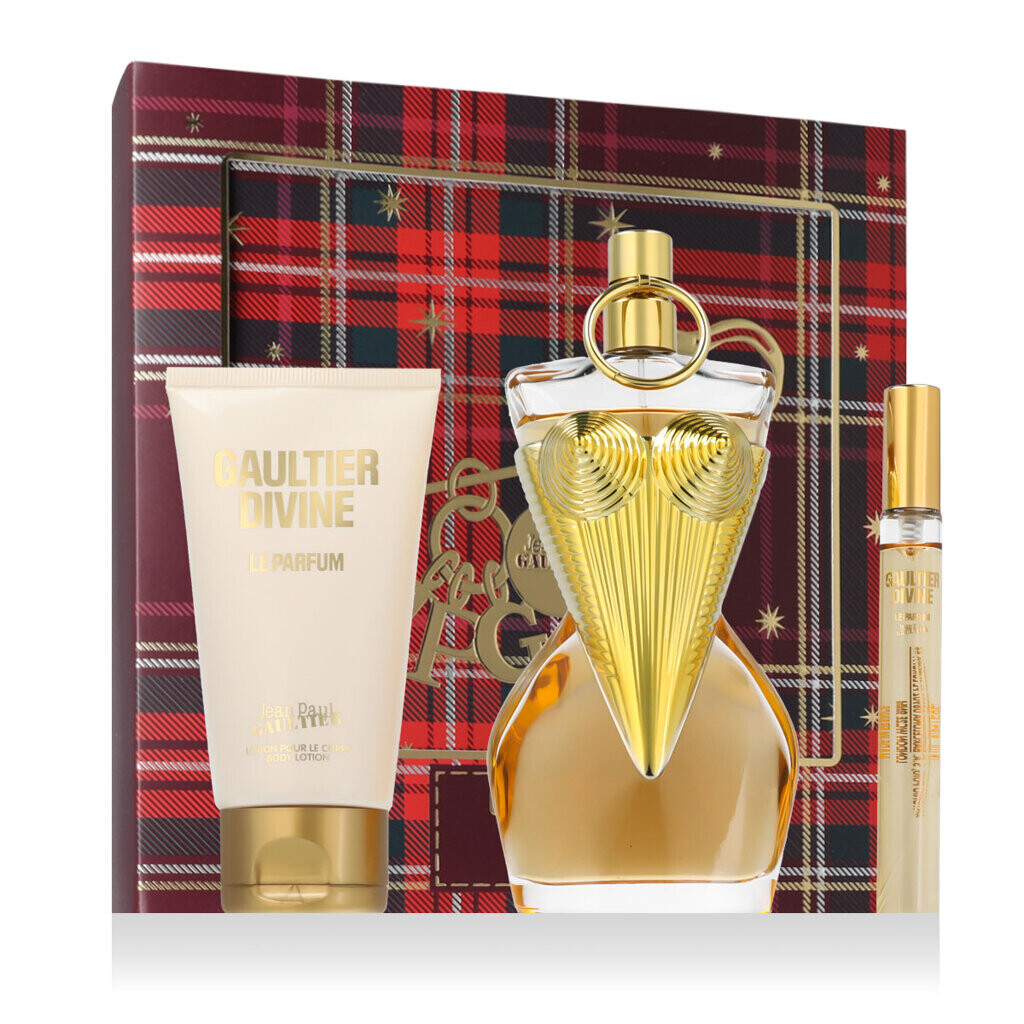 Jean Paul Gaultier Gaultier Divine Le Parfum dárková sada pro ženy   parfémovaná voda 100 ml + parfémovaná voda 10 ml + tělové mléko 75 ml