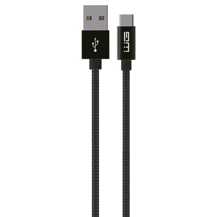 WG datový kabel USB-A TYPE-C 3A černý 100 cm