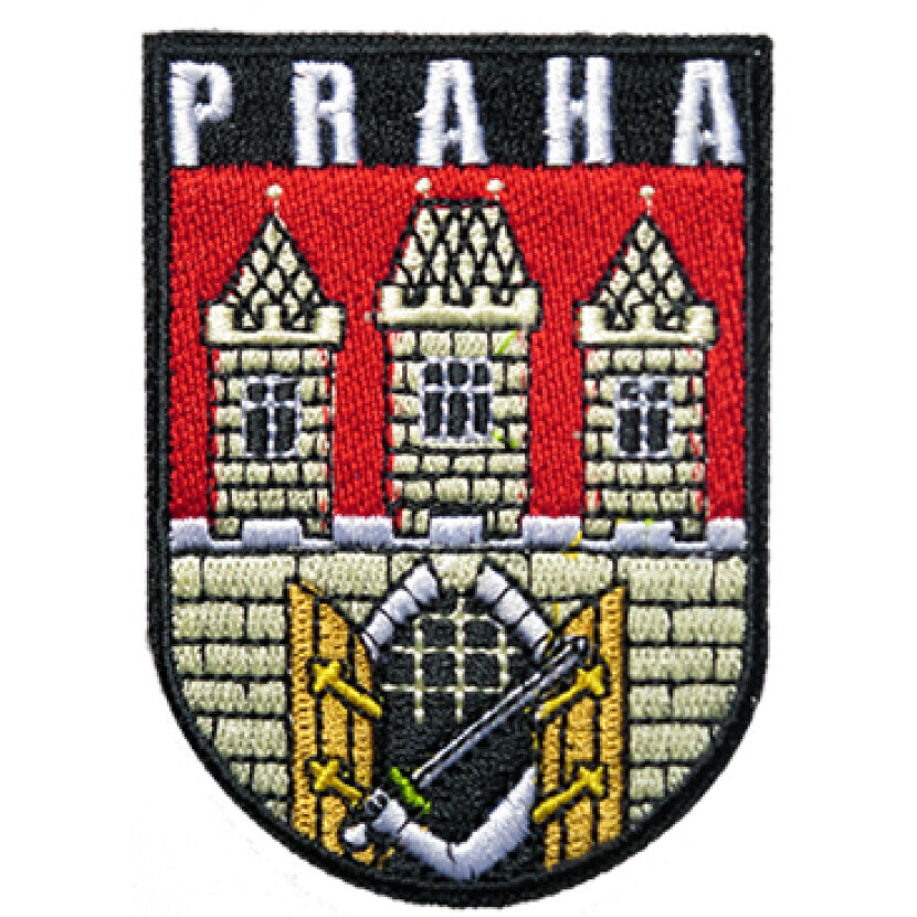 Nášivka znak Praha 5,5x7,7 cm - barevná