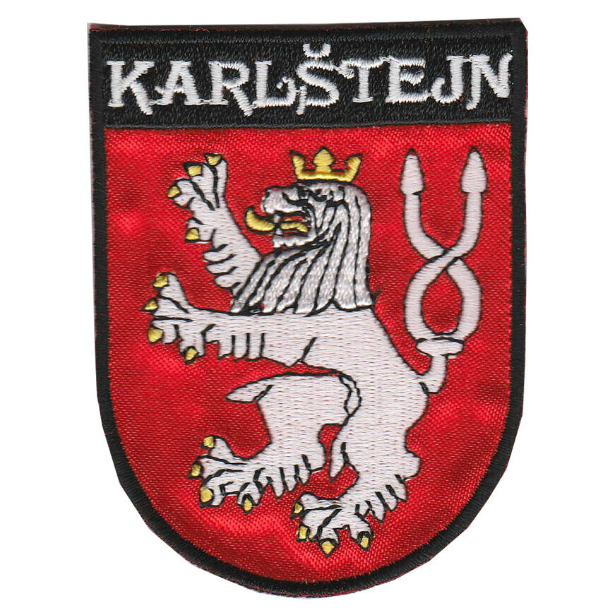 Nášivka znak Karlštejn 5,5x7,1 cm - barevná