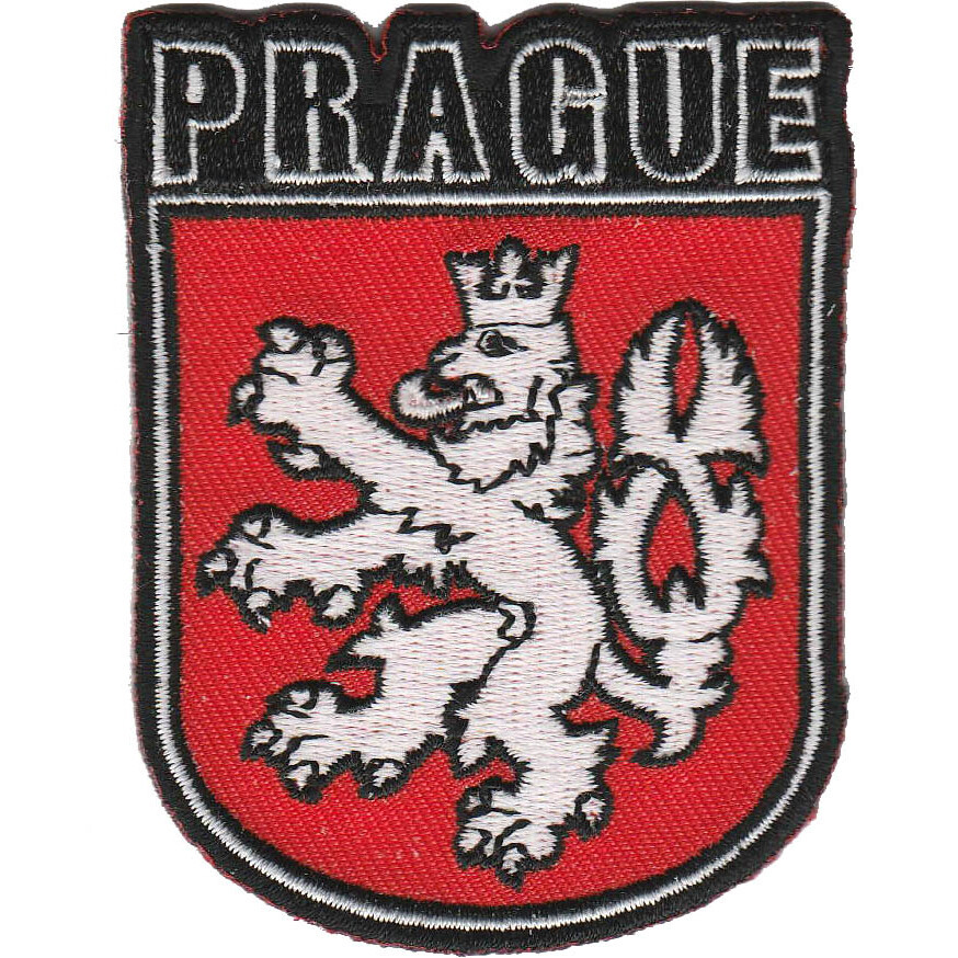Nášivka s českým lvem Prague 5,5x7,2 cm - barevná