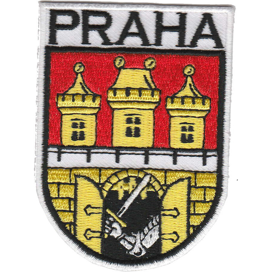 Nášivka s branou Praha 5,5x7,5 cm - barevná