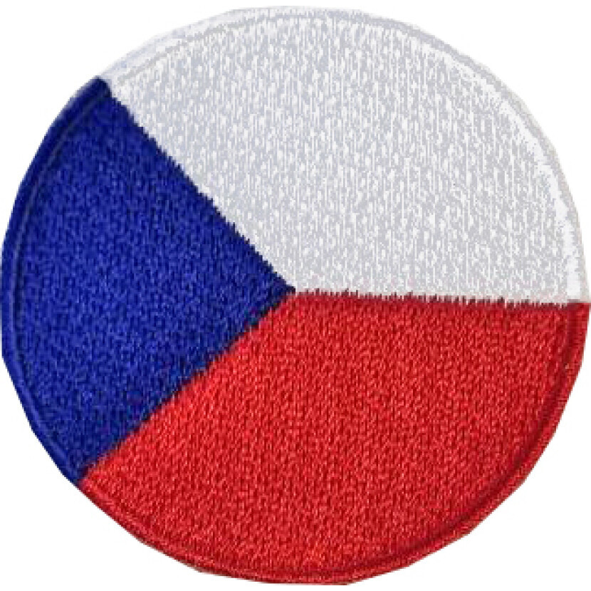 Nášivka s kulatou vlajkou České republiky (ČR) 5 cm - barevná