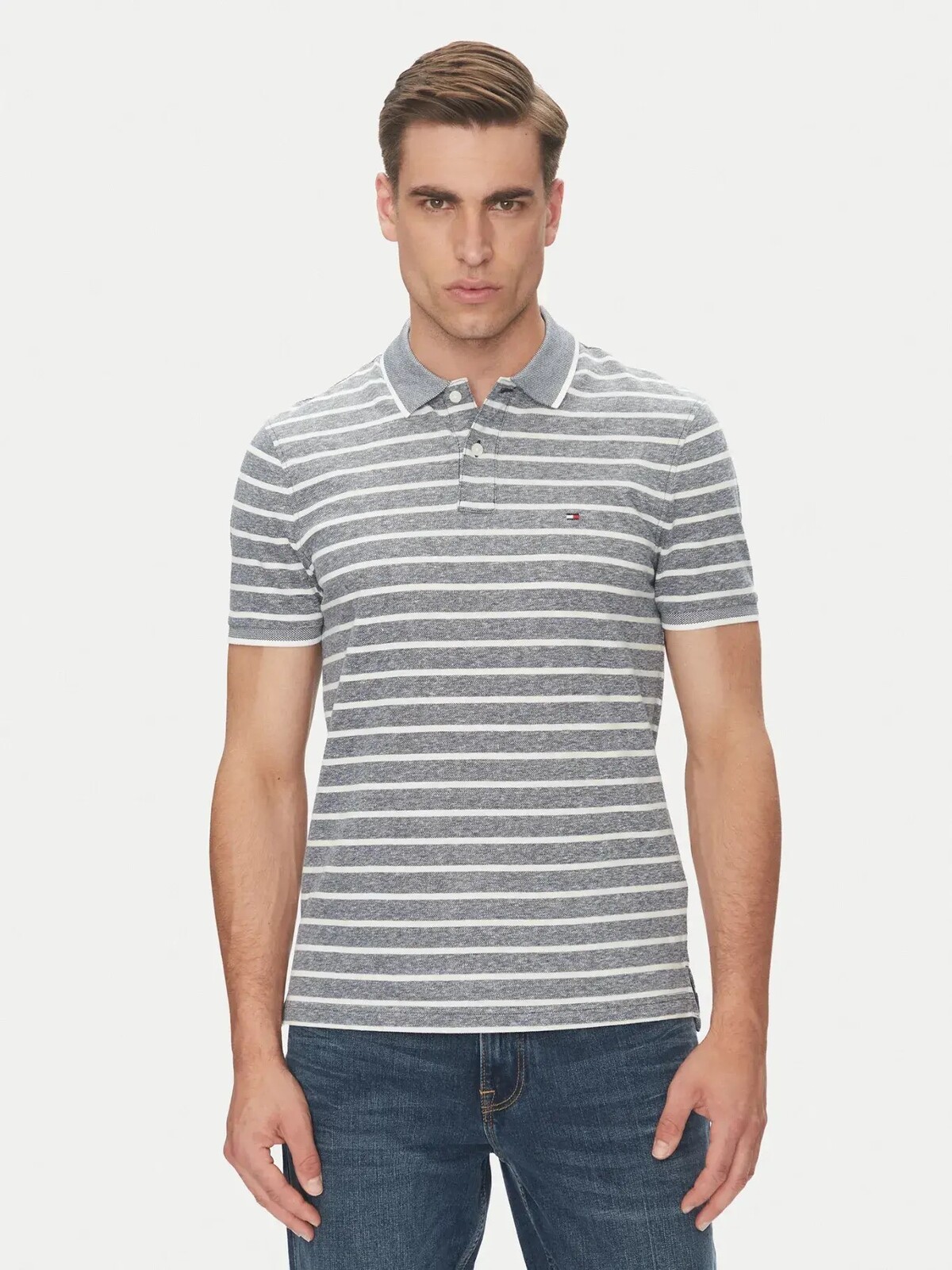 Tommy Hilfiger pánské pruhované polo tričko MW0MW33140 XXL