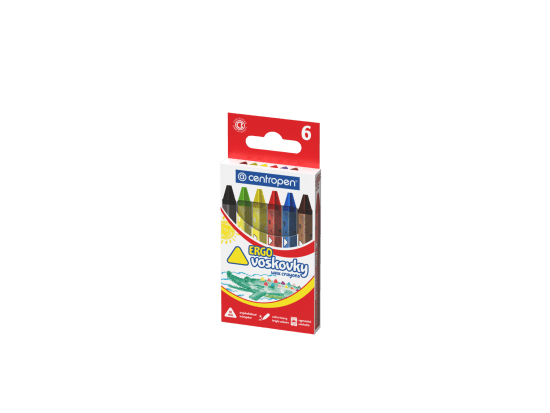 Centropen Voskovky - 6 ks - trojúhelníkové - prům. 10 mm - vypratelné - 9531/6