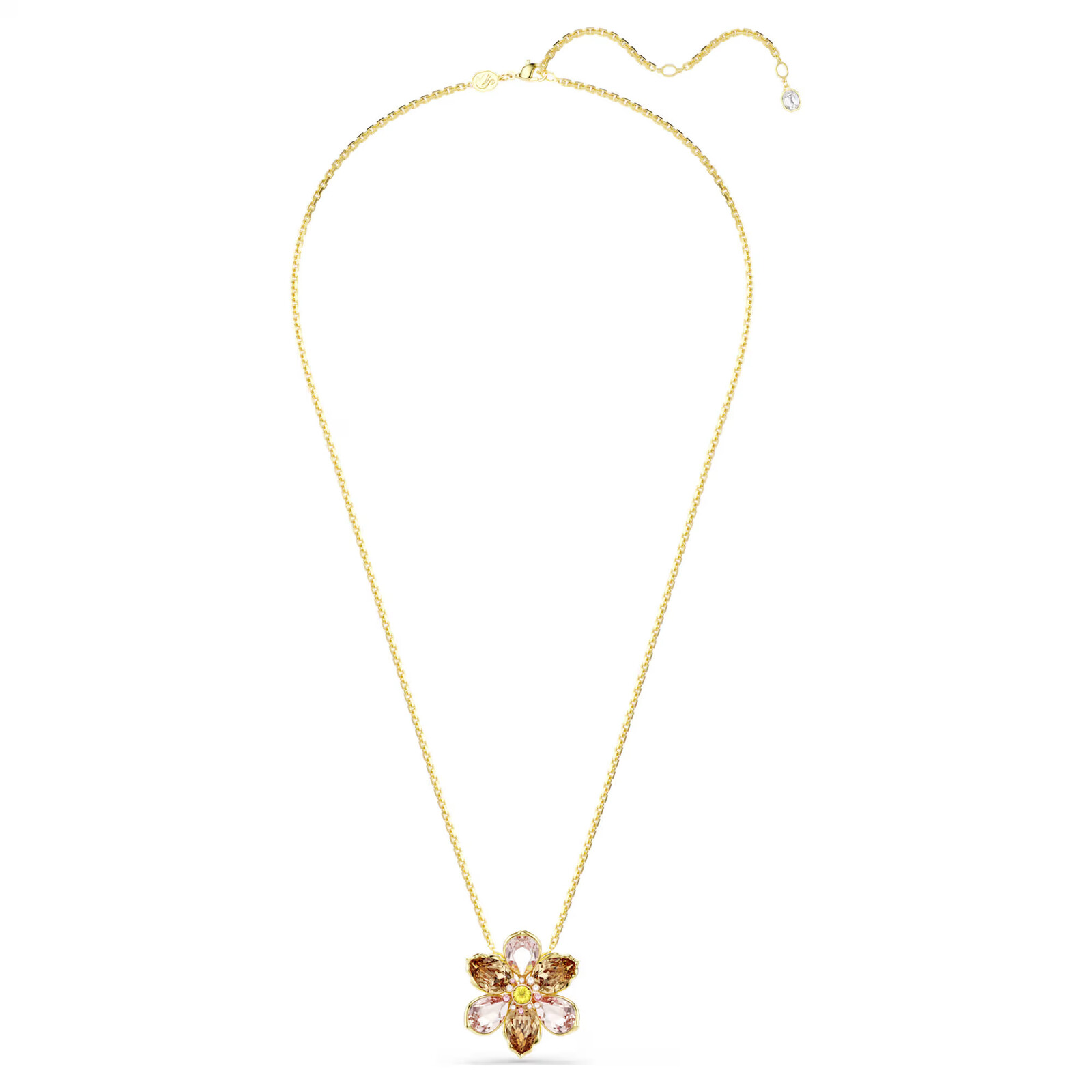 Swarovski Jedinečný set šperků Květina Idyllia 5735227 (řetízek, brož)